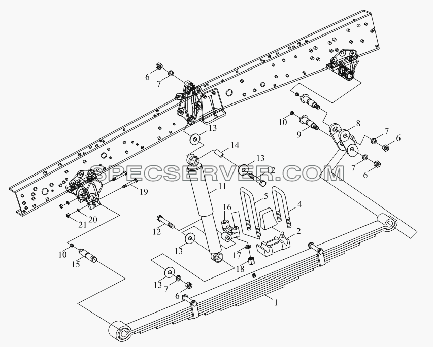 1S10692920104 Передняя подвеска для BJ1041, BJ1069 (Ollin) (список запасных частей)