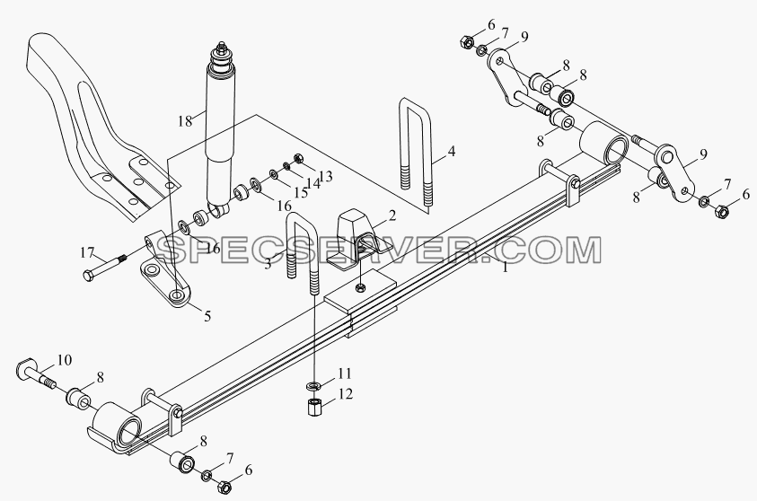 1S10592920102 Передняя подвеска для BJ1041, BJ1069 (Ollin) (список запасных частей)