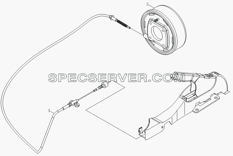1S10593570101 Стояночный тормоз для BJ1041, BJ1069 (Ollin) (список запасных частей)
