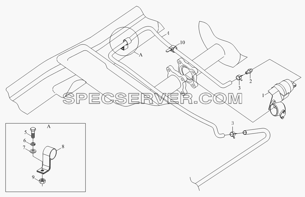 1S10593500101 Выпускное устройство торможения для BJ1041, BJ1069 (Ollin) (список запасных частей)