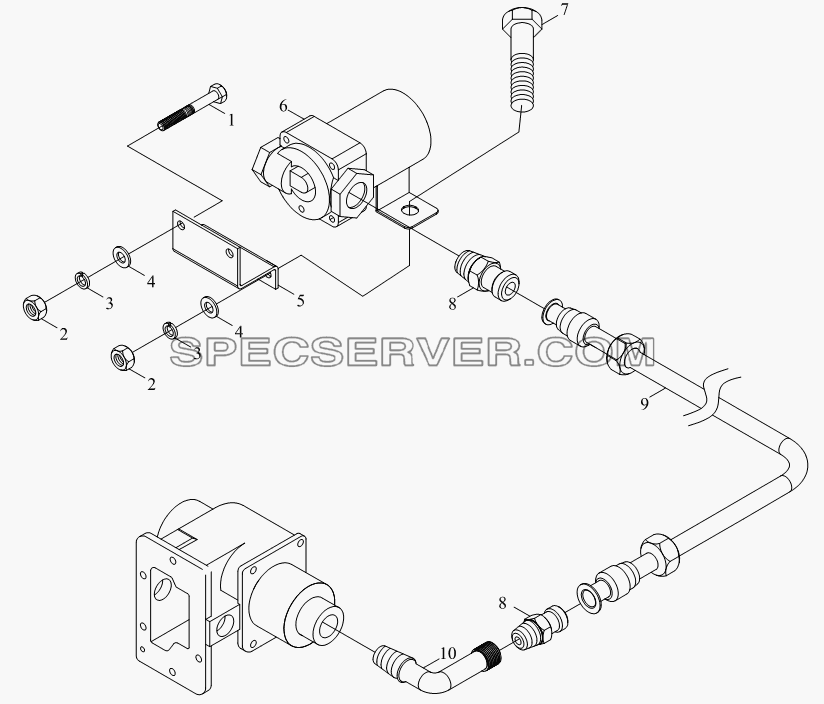 1S10691740101 Устройство управления механизмом отбора мощности для BJ1041, BJ1069 (Ollin) (список запасных частей)