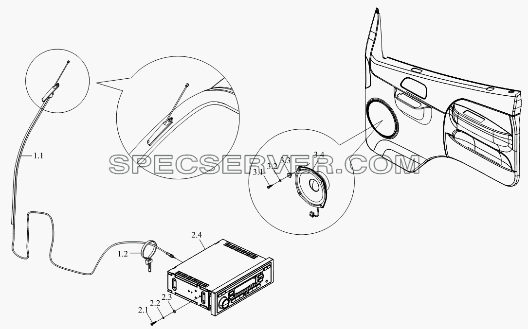 1SB1807910106 Стандартное звуковое устройство для BJ1041, BJ1069 (Ollin) (список запасных частей)