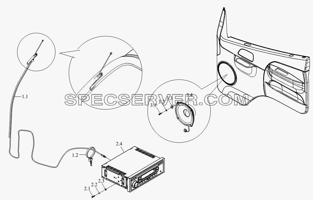 1SB1807910108 Стандартное звуковое устройство для BJ1041, BJ1069 (Ollin) (список запасных частей)