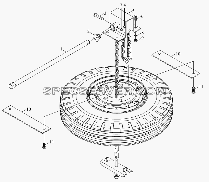 1S10333150102 Шиномонтажный станок для BJ1041, BJ1069 (Ollin) (список запасных частей)