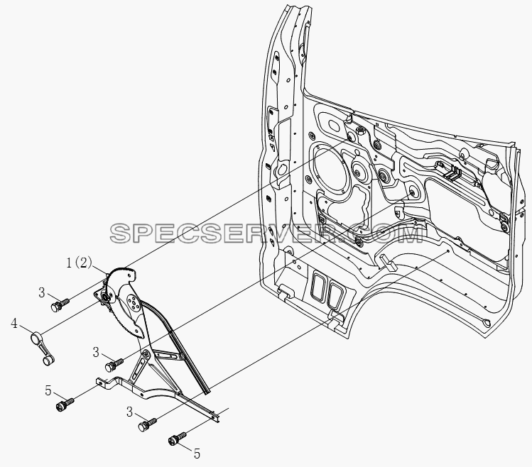 1SB1806140105 Стеклоподъемник для BJ1051, BJ1061 (Aumark) (список запасных частей)
