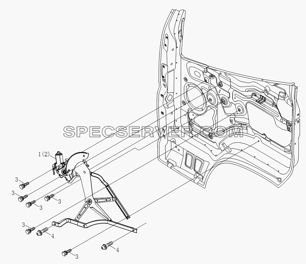 1SB1806140109 Стеклоподъемник для BJ1051, BJ1061 (Aumark) (список запасных частей)