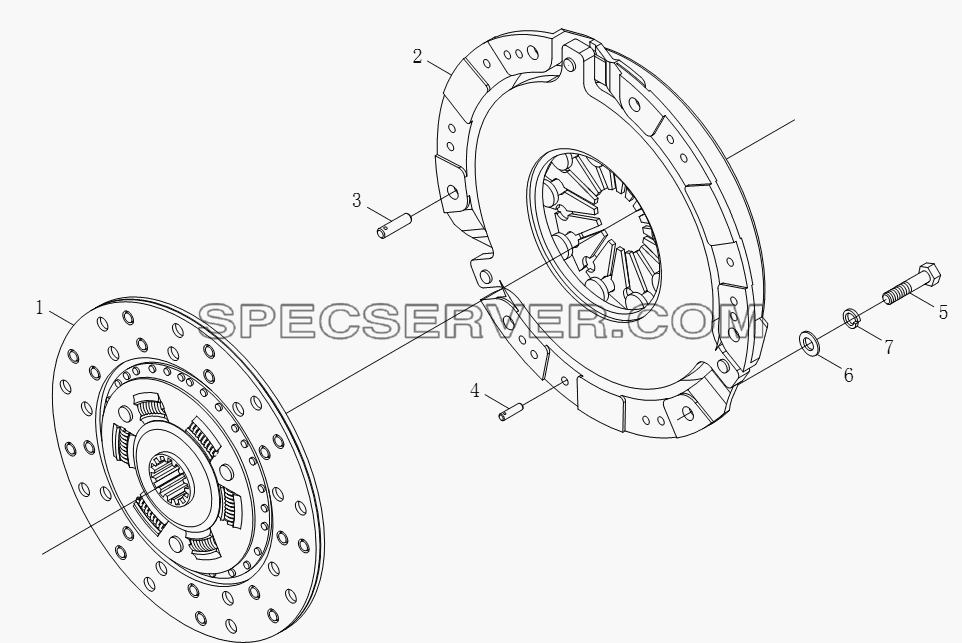 1S10511610101, 1S10611610101 Устройство сцепления для BJ1051, BJ1061 (Aumark) (список запасных частей)