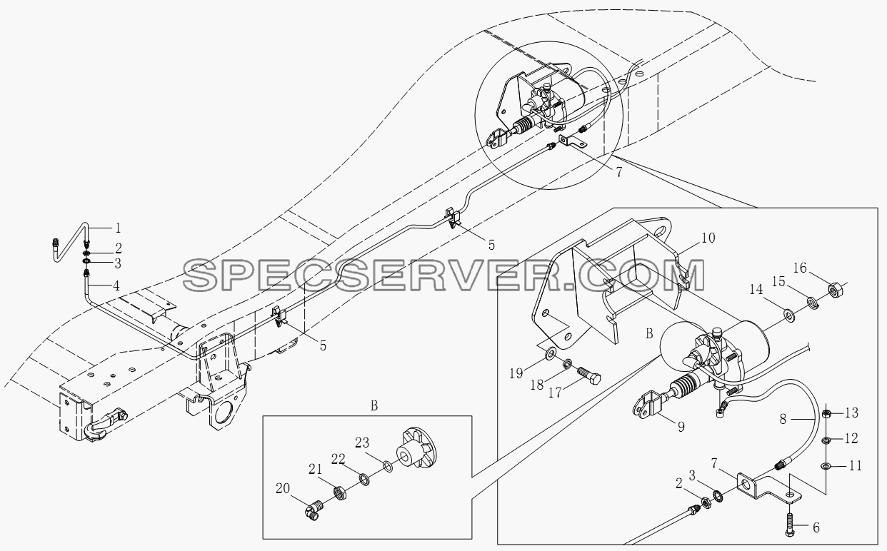1S10511620101 Управляющее устройство сцепления для BJ1051, BJ1061 (Aumark) (список запасных частей)