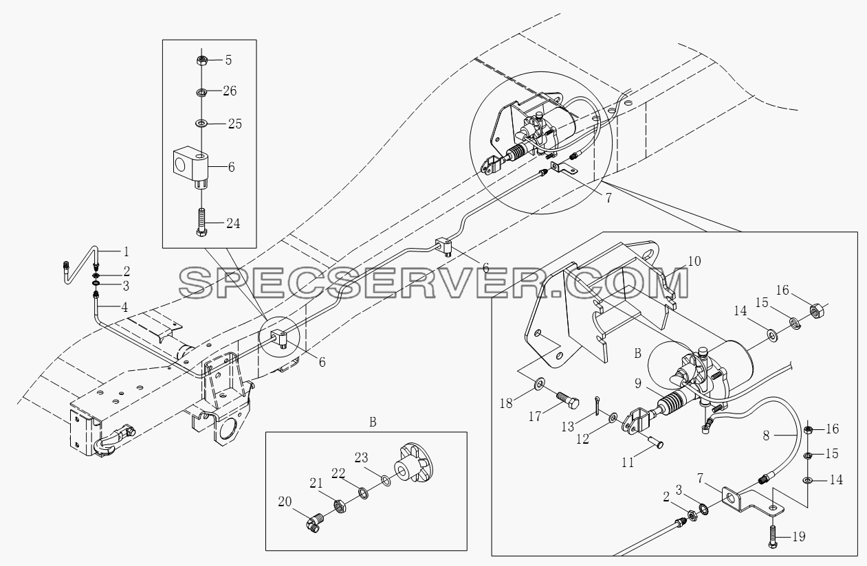 1S10611620101 Управляющее устройство сцепления для BJ1051, BJ1061 (Aumark) (список запасных частей)