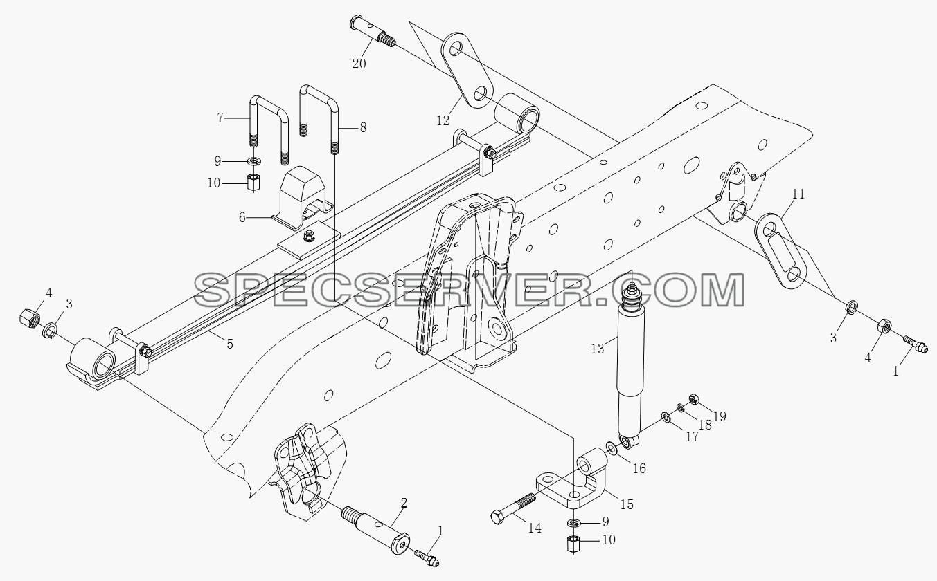 1S10512920001 Передняя подвеска для BJ1051, BJ1061 (Aumark) (список запасных частей)