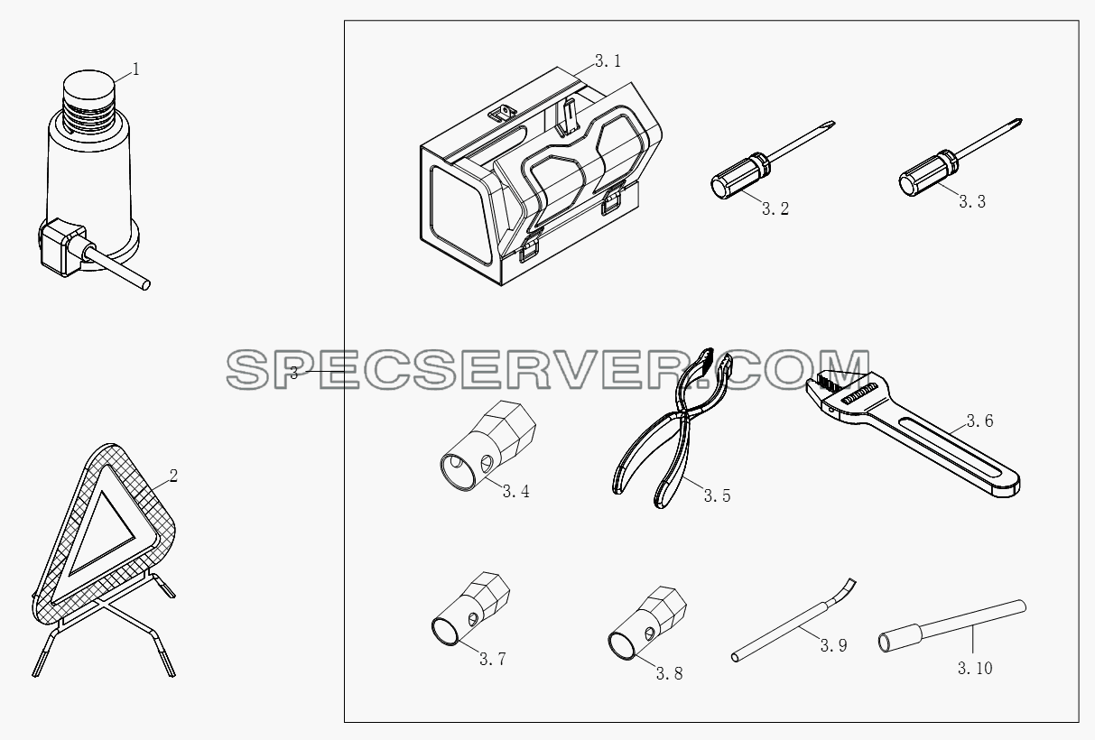 1S10663910101 Сопроводительные инструменты и принадлежности для BJ1051, BJ1061 (Aumark) (список запасных частей)