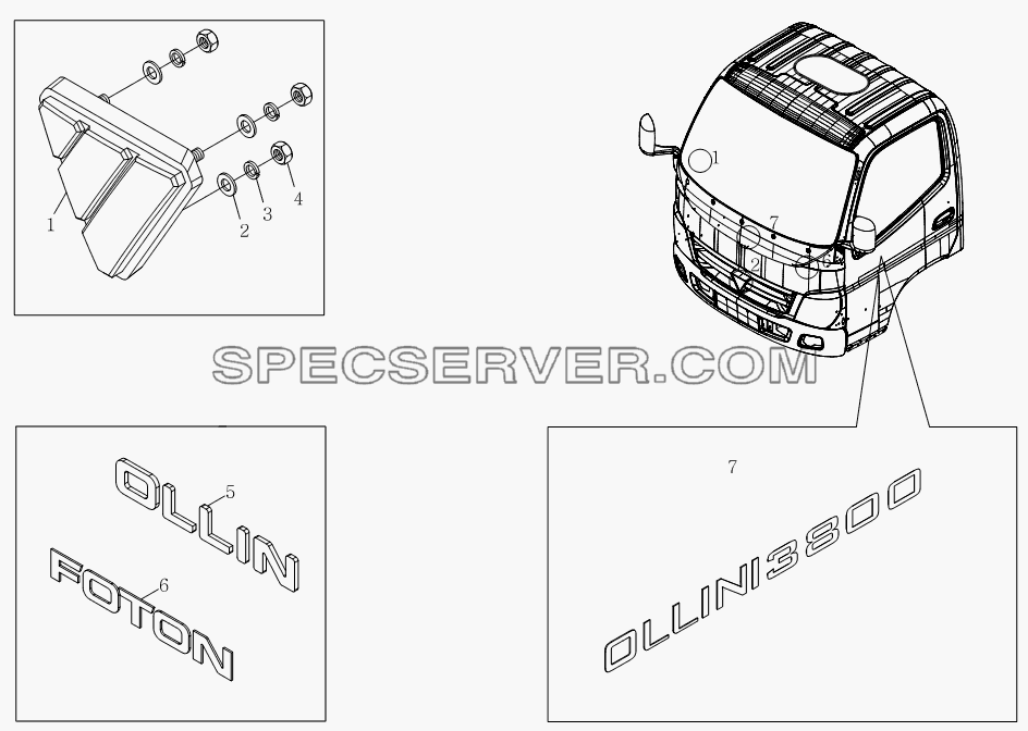 1SB2005050109 Внешняя упаковка кузова для Оllin Express I (список запасных частей)