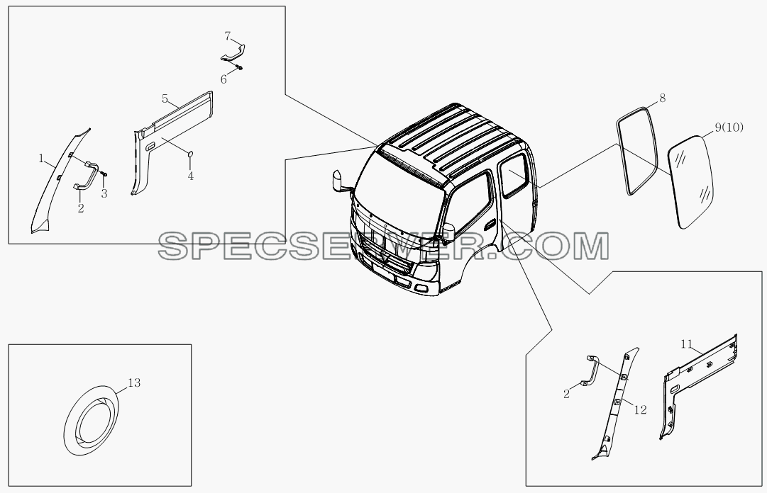 1SB2005410104 Агрегат боковой панели для Оllin Express I (список запасных частей)