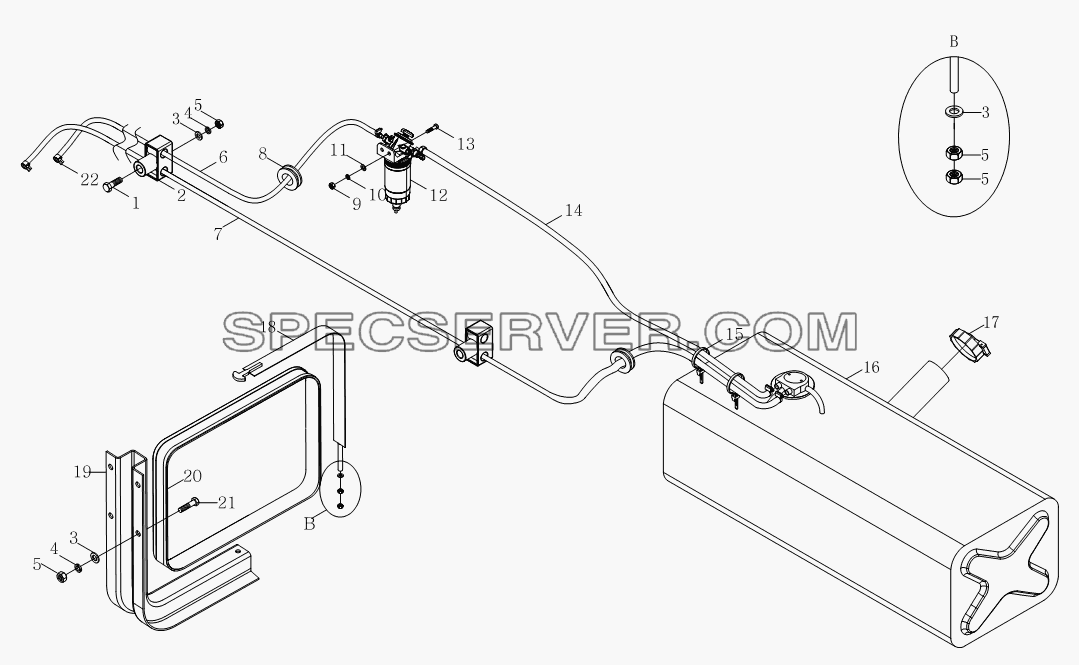 1S10591010108 Топливная система для Оllin Express I (список запасных частей)