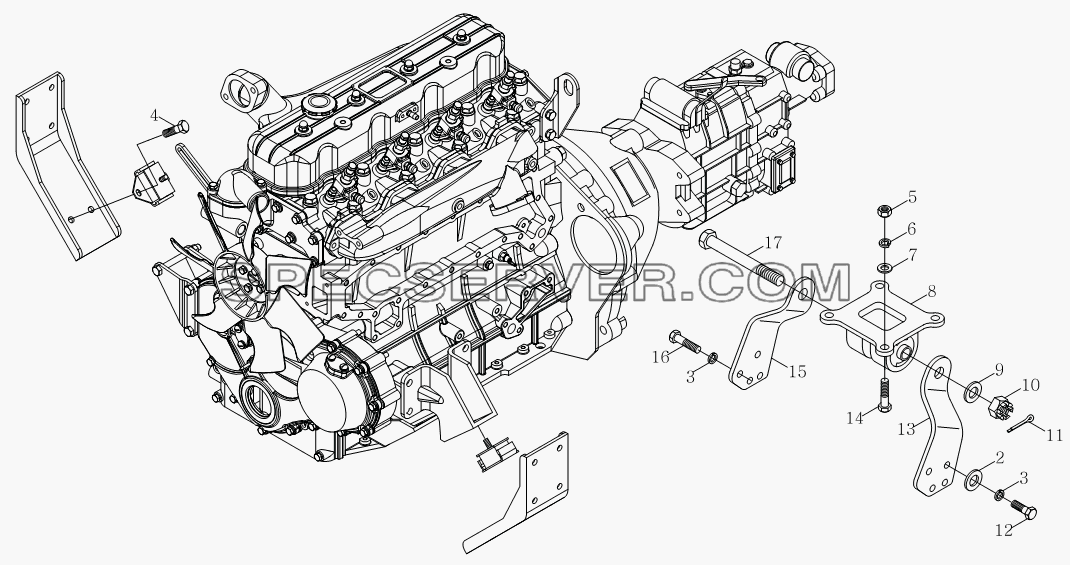 1S10891010106 Подвеска двигателя для Оllin Express I (список запасных частей)