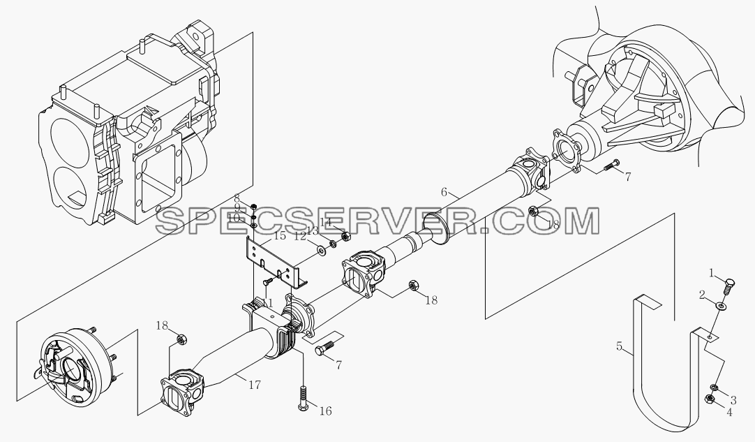 1S10592200108 Карданный вал для Оllin Express I (список запасных частей)