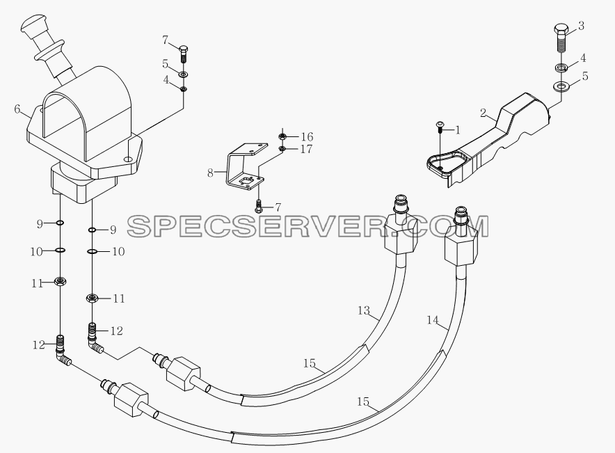 1S10893530102 Механизм управления стояночным торможением для Оllin Express I (список запасных частей)