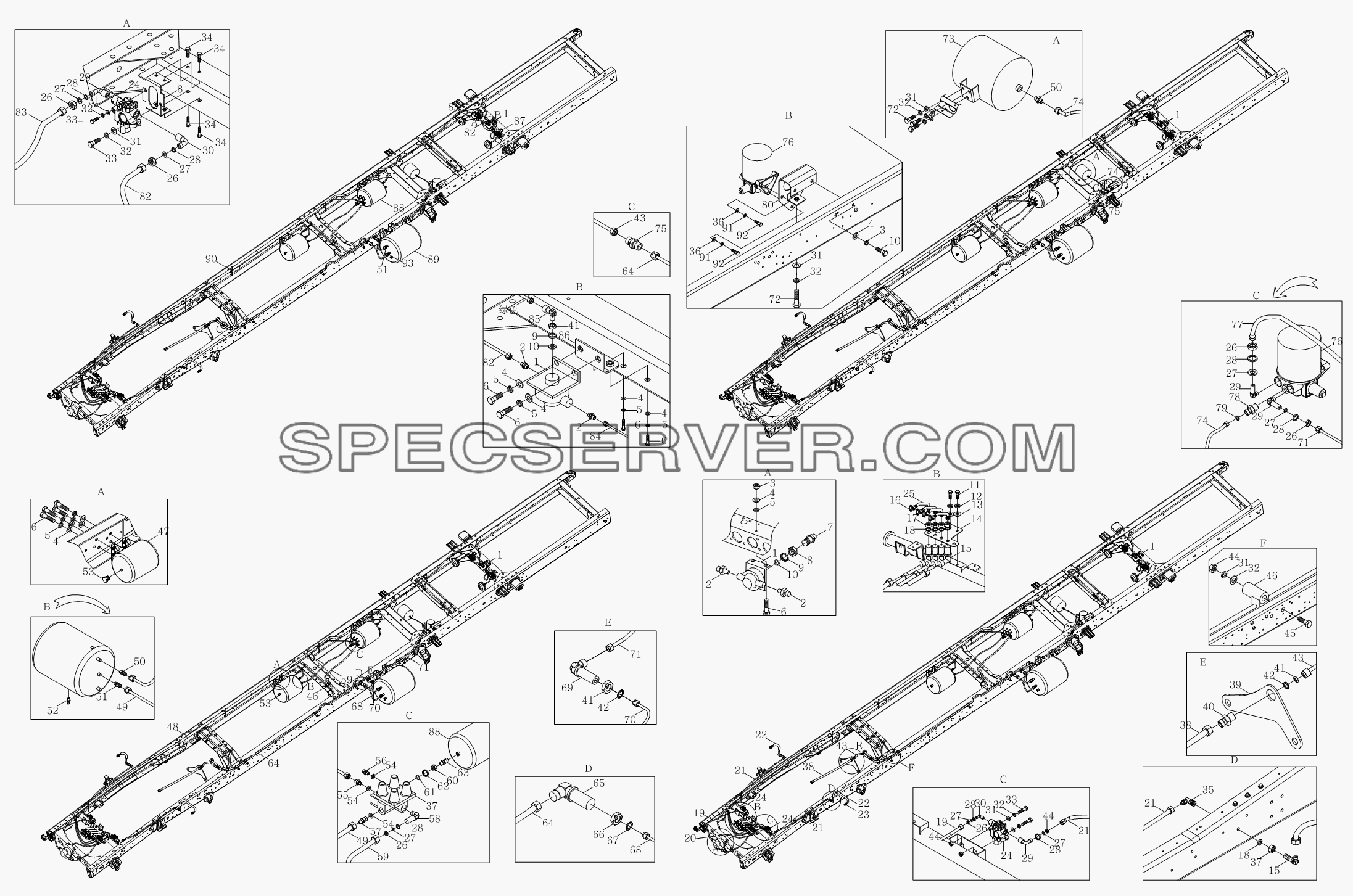 1S10593560113 Трубопровод торможения (шасси) для Оllin Express I (список запасных частей)