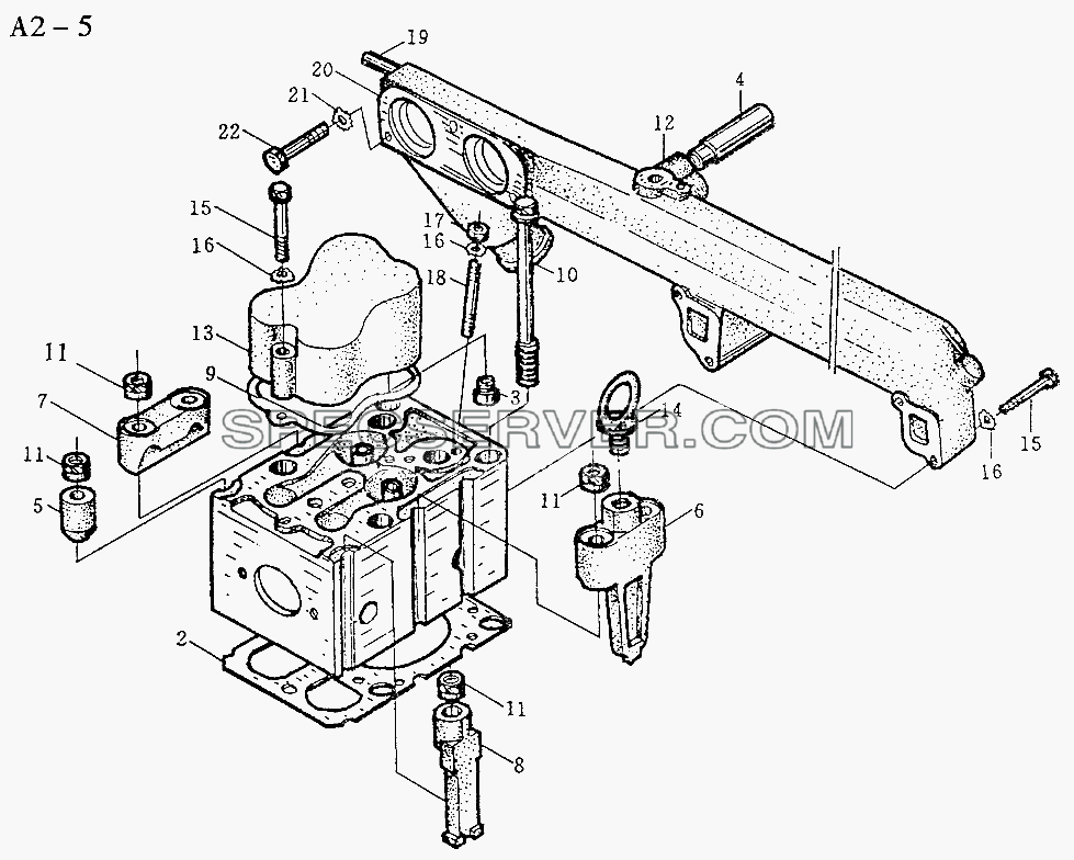 WD618 CYLINDER HEAD (A2-5) для Sinotruck (полного) (список запасных частей)