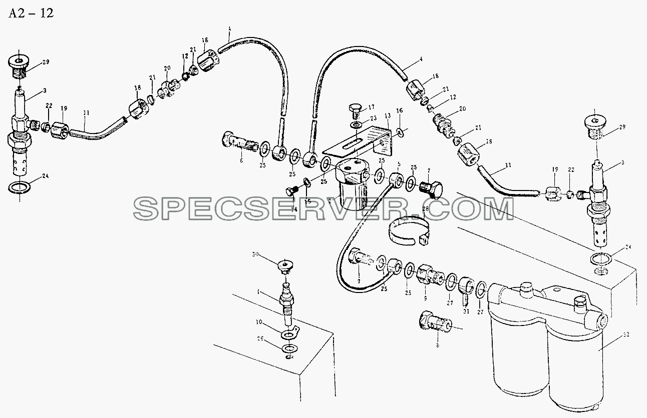 WD618 FLAME STARTING SYSTEM (A2-12) для Sinotruck (полного) (список запасных частей)