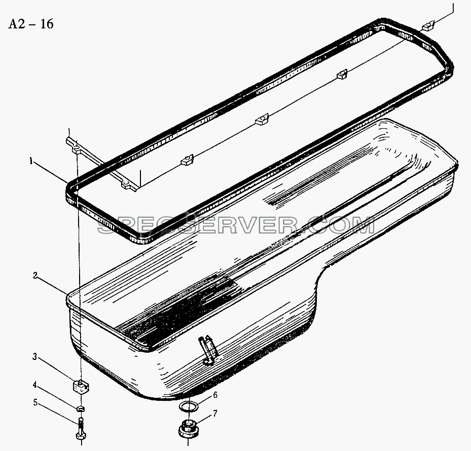 WD618 OIL PAN (A2-16) для Sinotruck (полного) (список запасных частей)