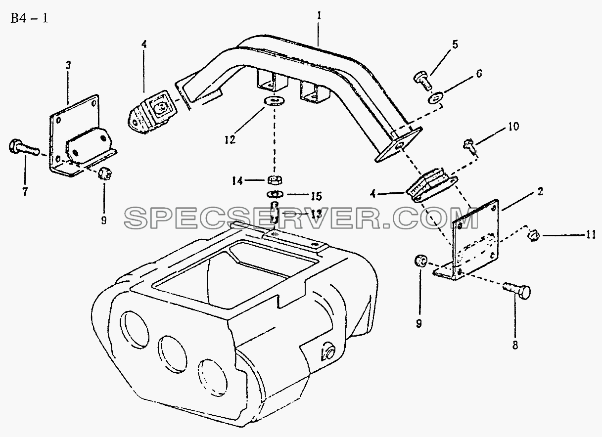 FULLER GEARBOX SUSPENSION (B4-1) для Sinotruck (полного) (список запасных частей)