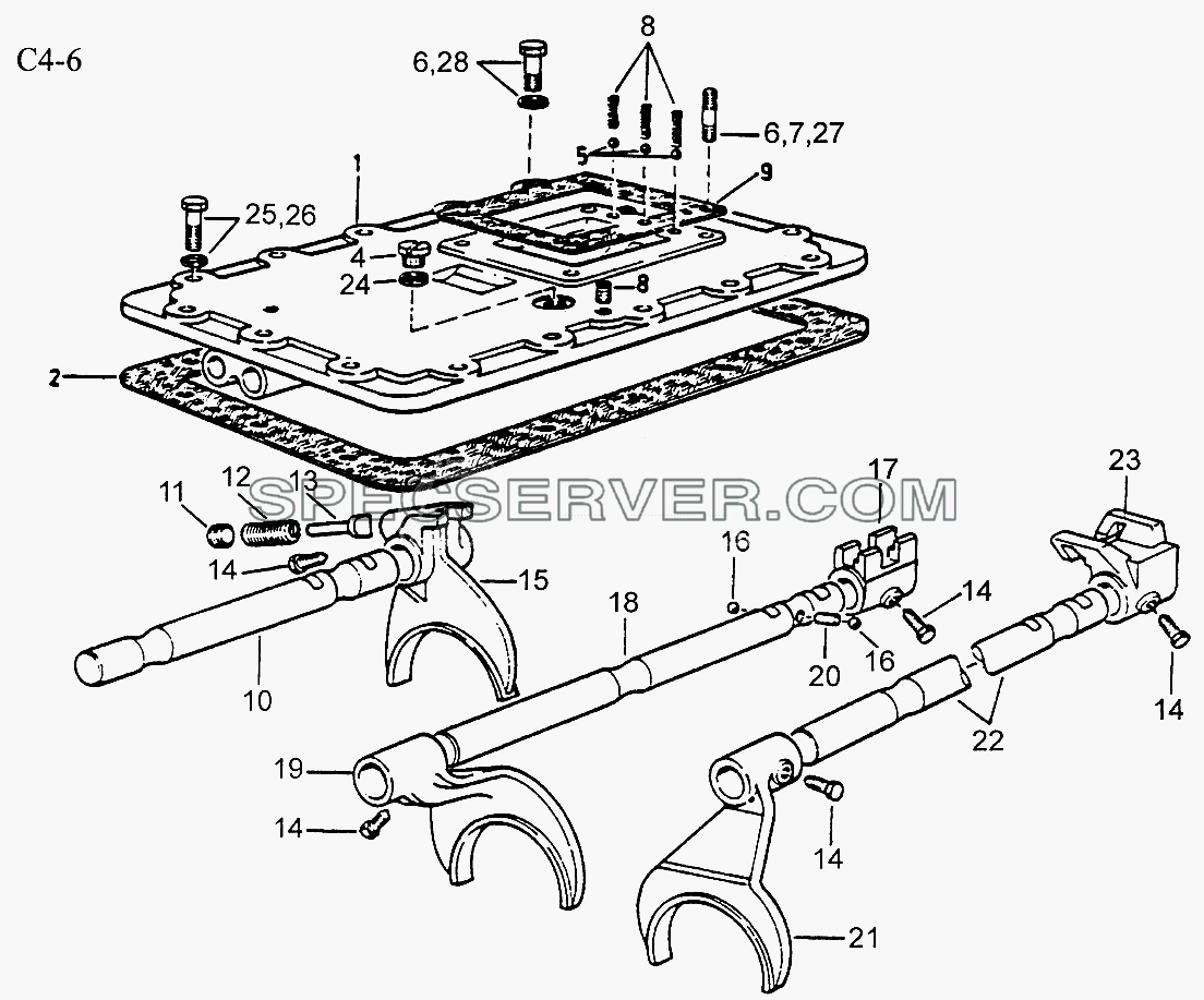 9JS150T SWITCH GEAR (C4-6) для Sinotruck (полного) (список запасных частей)