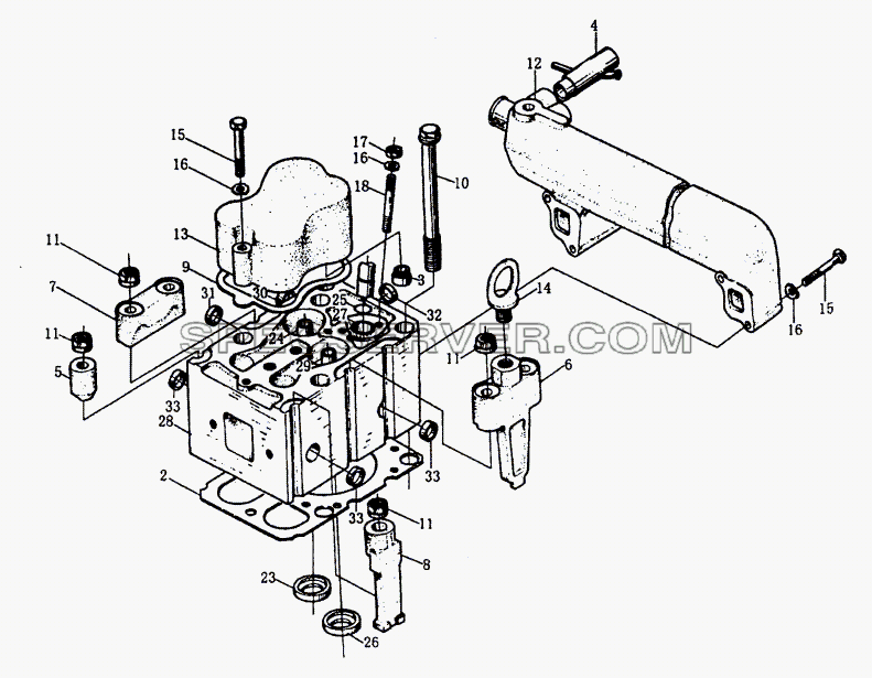 Головка цилиндров WD615 для Howo cnhtc-huaxin (список запасных частей)