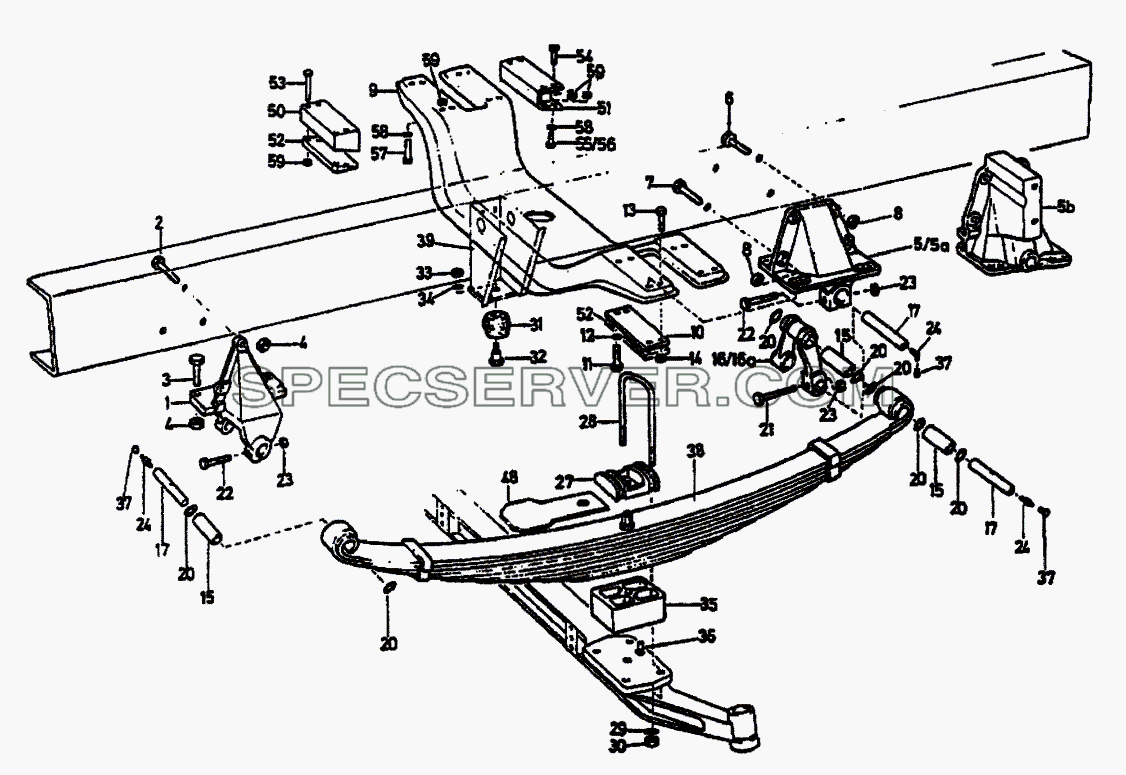 Передняя подвеска 4x2, 6x2, 6x4 для Howo cnhtc-huaxin (список запасных частей)