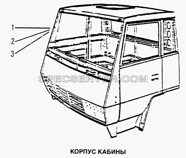 Корпус кабины для Howo (список запасных частей)