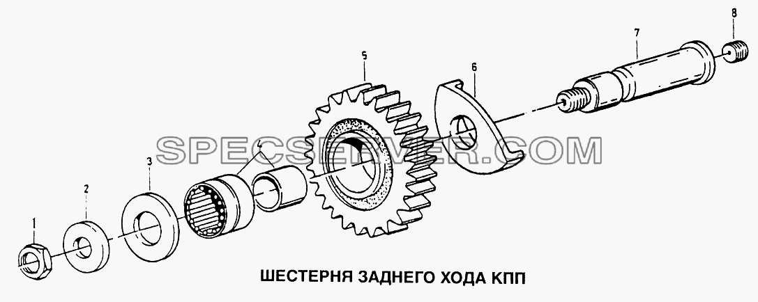 Шестерня заднего хода КПП для Howo (список запасных частей)