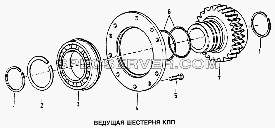 Ведущая шестерня КПП для Howo (список запасных частей)