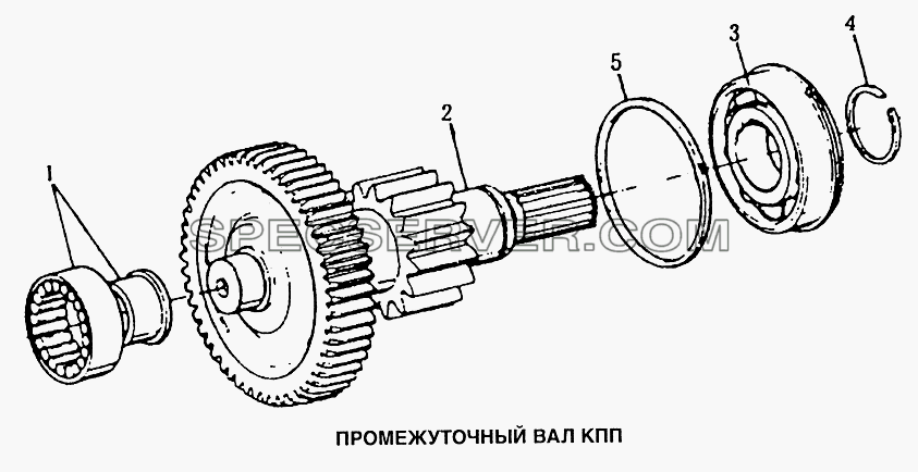 Промежуточный вал КПП для Howo (список запасных частей)