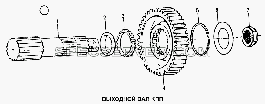 Выходной вал КПП для Howo (список запасных частей)