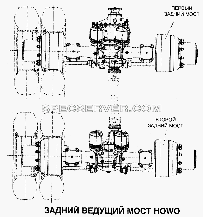 Задний ведущий мост HOWO для Howo (список запасных частей)
