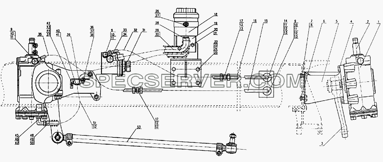 Гидравлическая рулевая система 6x2 для Howo (список запасных частей)