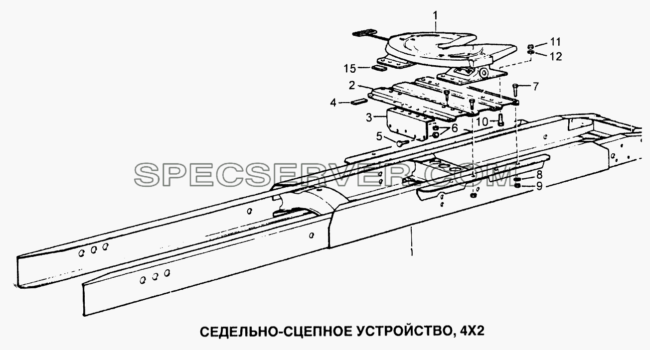Седельно-сцепное устройство, 4x2 для Howo (список запасных частей)