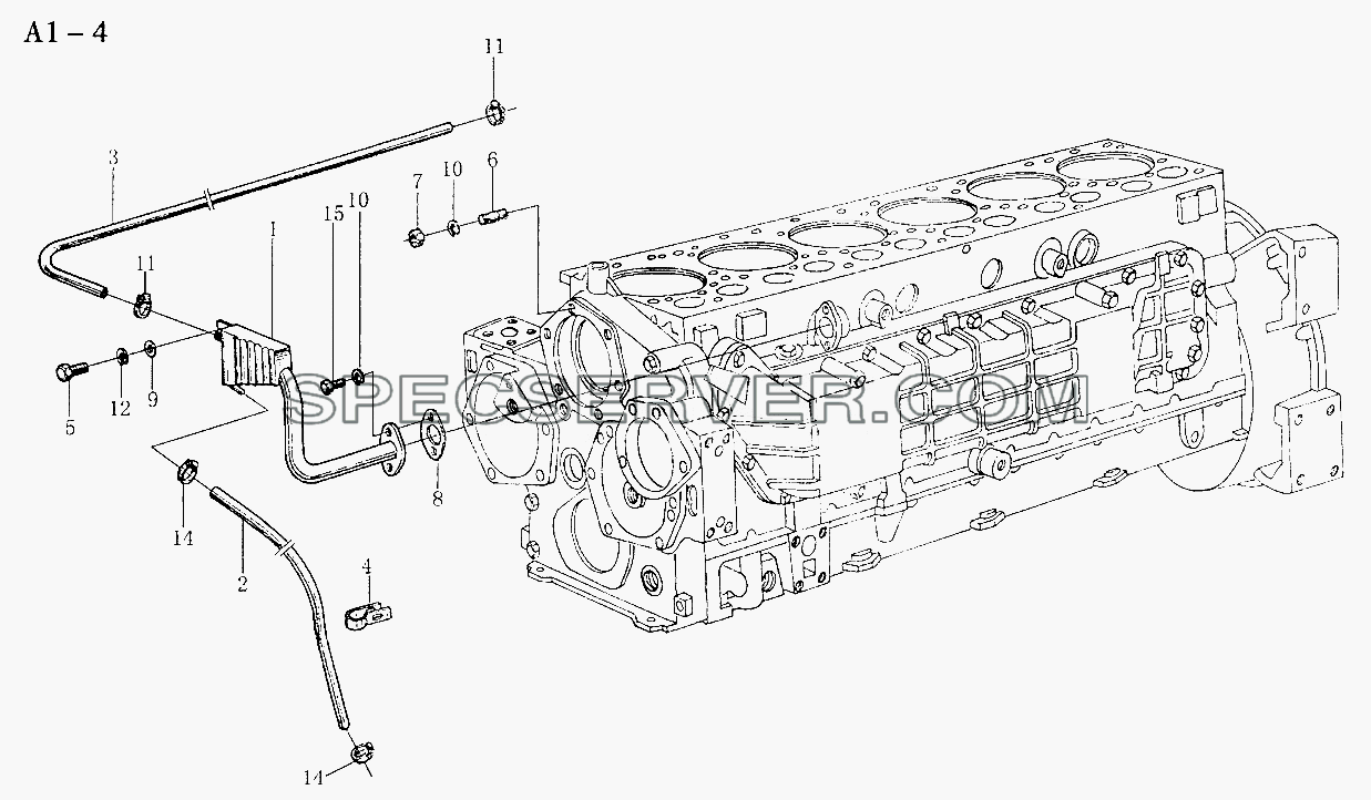 WD615 OIL SEPARATOR (A1-4) для Sinotruk 4x2 Tractor (371) (список запасных частей)