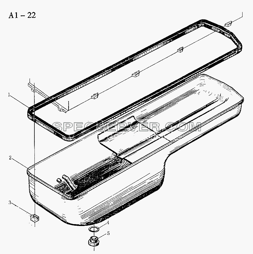 WD615 OIL PAN (A1-22) для Sinotruk 4x2 Tractor (371) (список запасных частей)