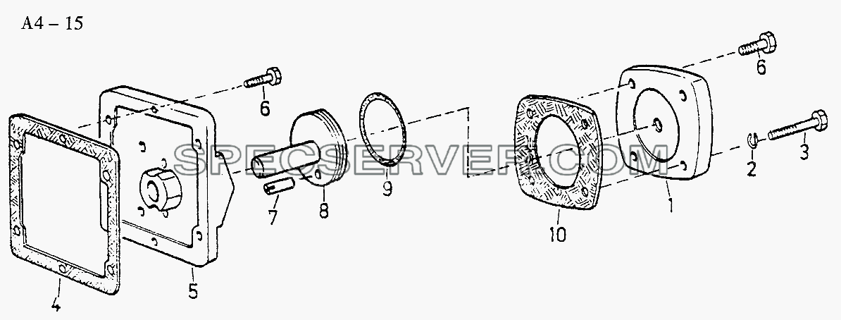 Fuller CLUTCH BRAKE (A4-15) для Sinotruk 4x2 Tractor (371) (список запасных частей)