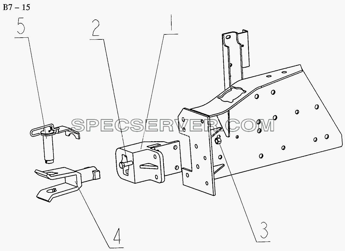 REMOVABLE TOWING HOOK (B7-15) для Sinotruk 4x2 Tractor (371) (список запасных частей)