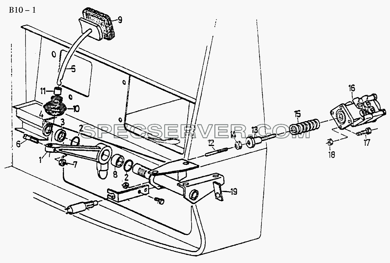 BRAKE MECHANISM (B10-1) для Sinotruk 4x2 Tractor (371) (список запасных частей)