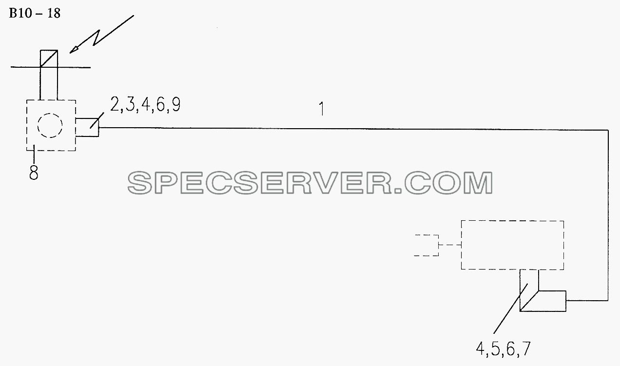AXLE PNEU. DIFF. LOCK (B10-18) для Sinotruk 4x2 Tractor (371) (список запасных частей)