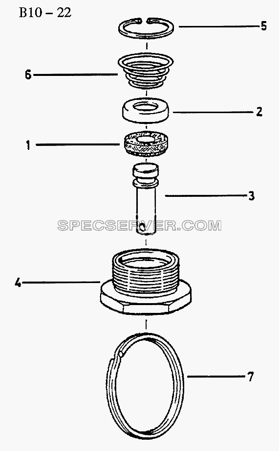 DRAIN VALVE (B10-22) для Sinotruk 4x2 Tractor (371) (список запасных частей)