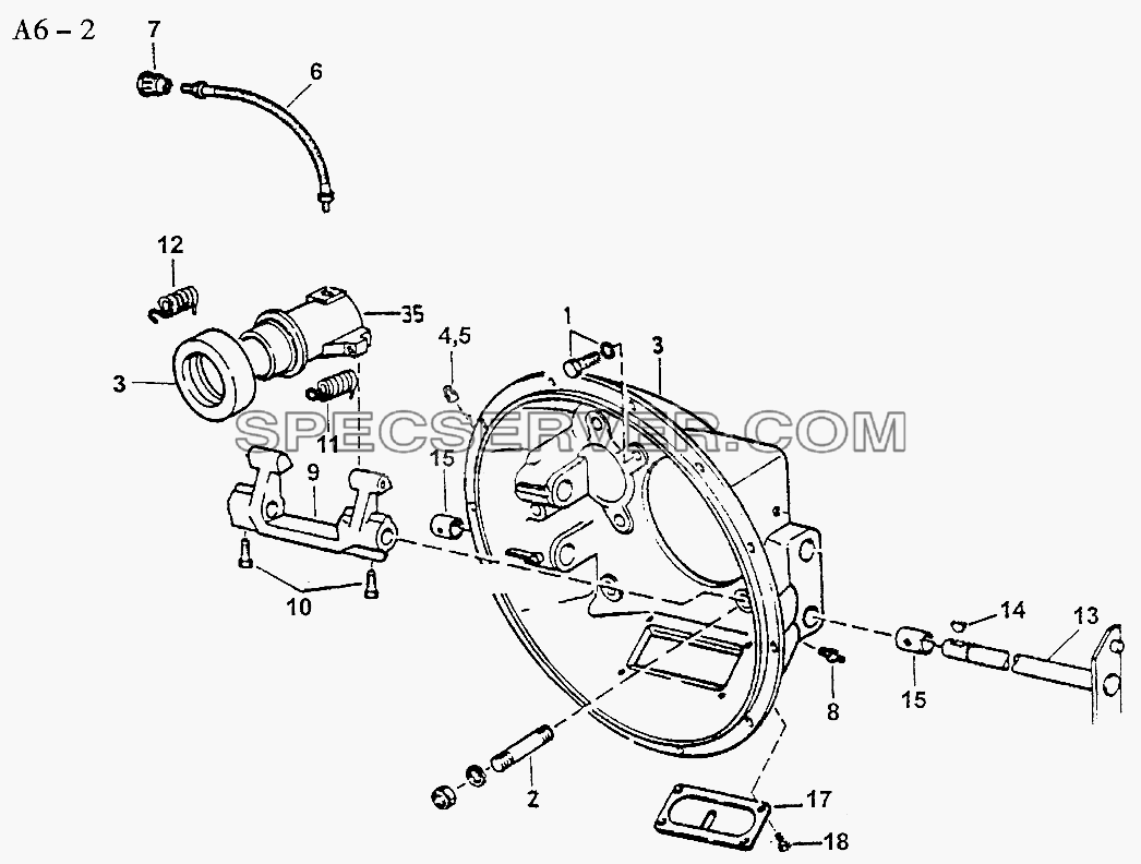 CLUTCH HOUSING FOR ZF GEARBOX (A6-2) для Sinotruk 6x4 Tipper (290) (список запасных частей)