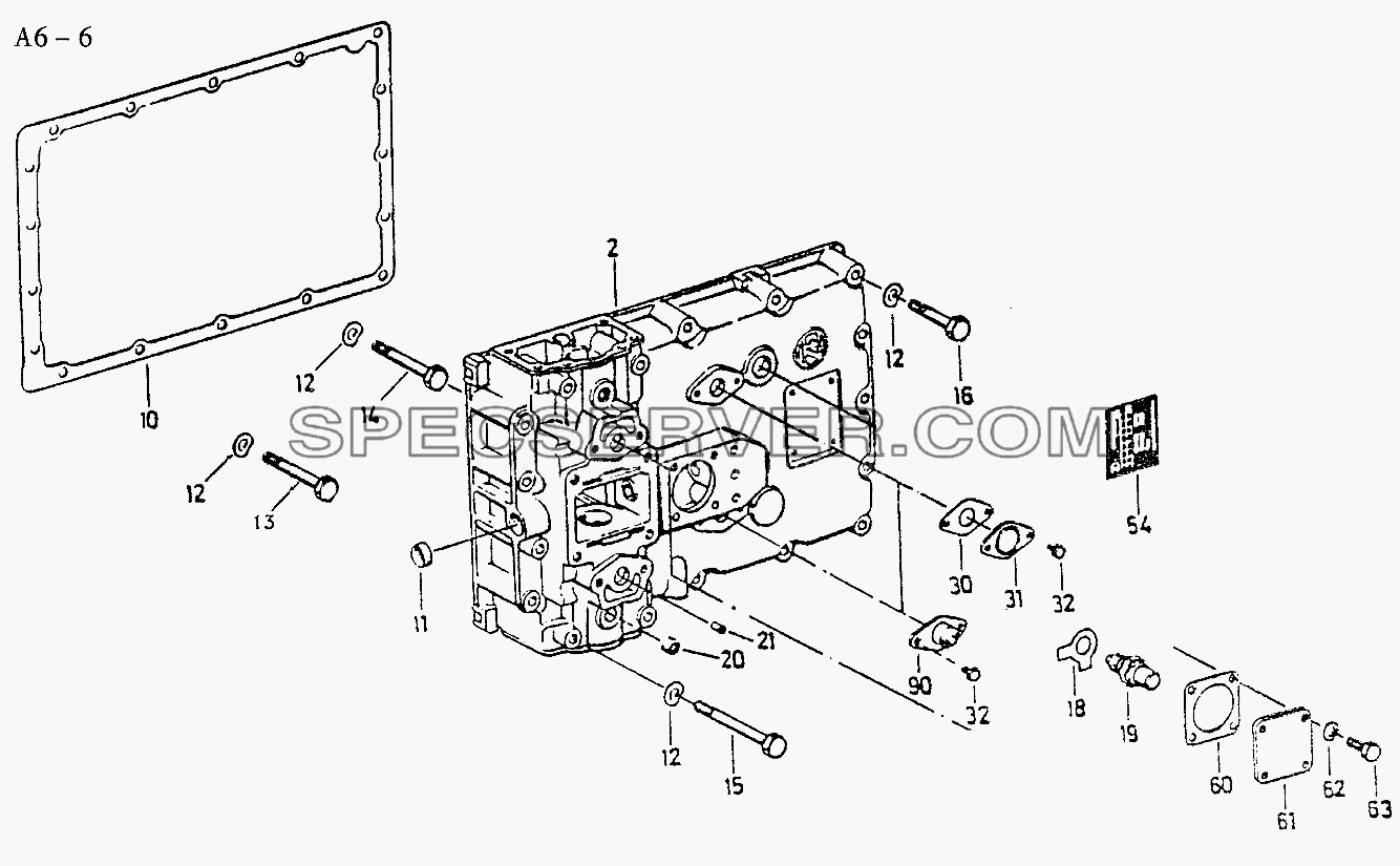 5S-111GP, 5S-150GP, 4S-130GP SHIFTING COVER (A6-6) для Sinotruk 6x4 Tipper (290) (список запасных частей)