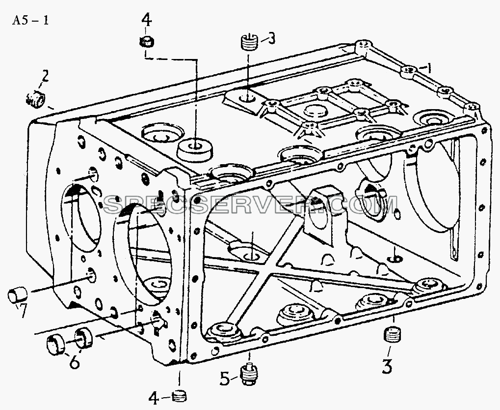 S6-120 GEAR BOX HOUSING ASSY. (A5-1) для Sinotruk 6x4 Tipper (336) (список запасных частей)