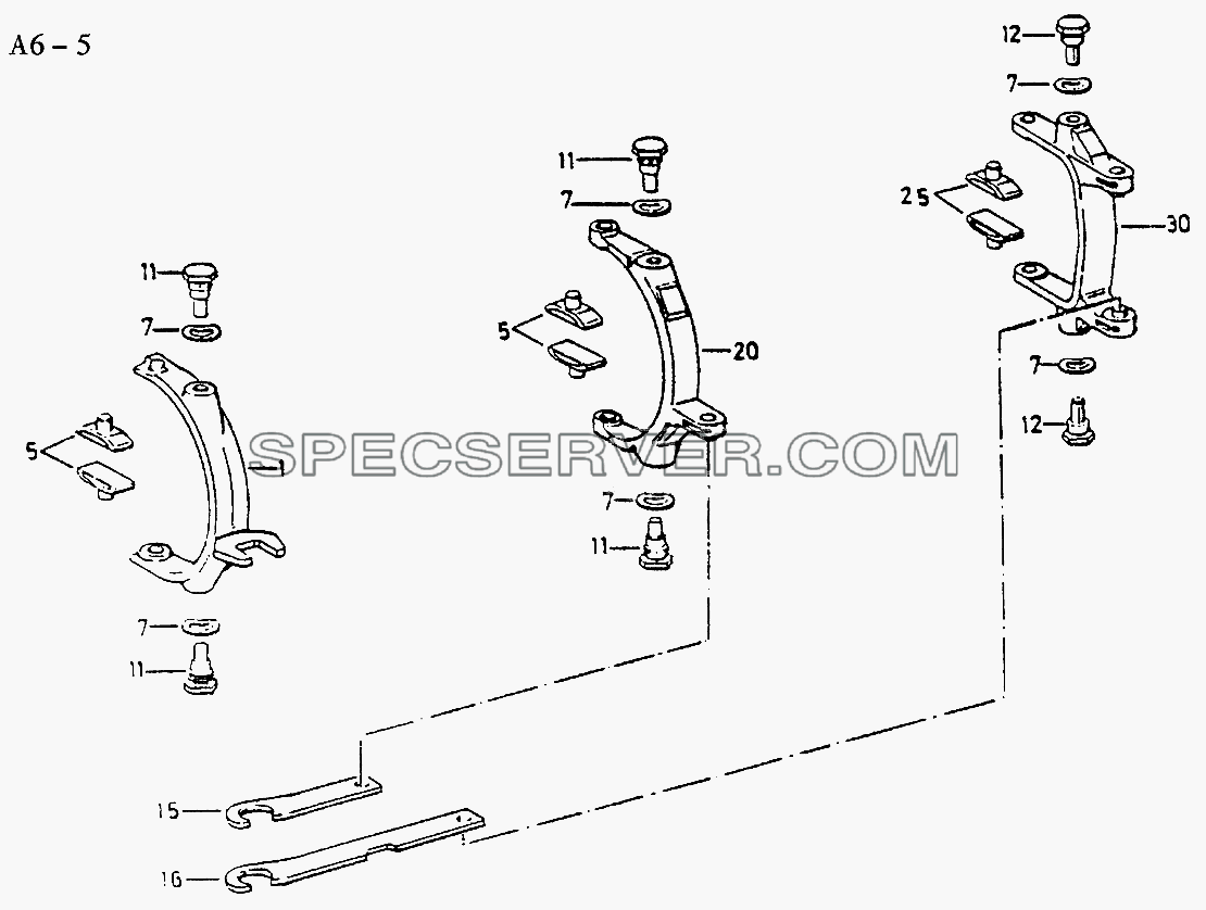 5S-111GP, 5S-150GP, 4S-130GP SHIFTING FORK (A6-5) для Sinotruk 6x4 Tipper (336) (список запасных частей)
