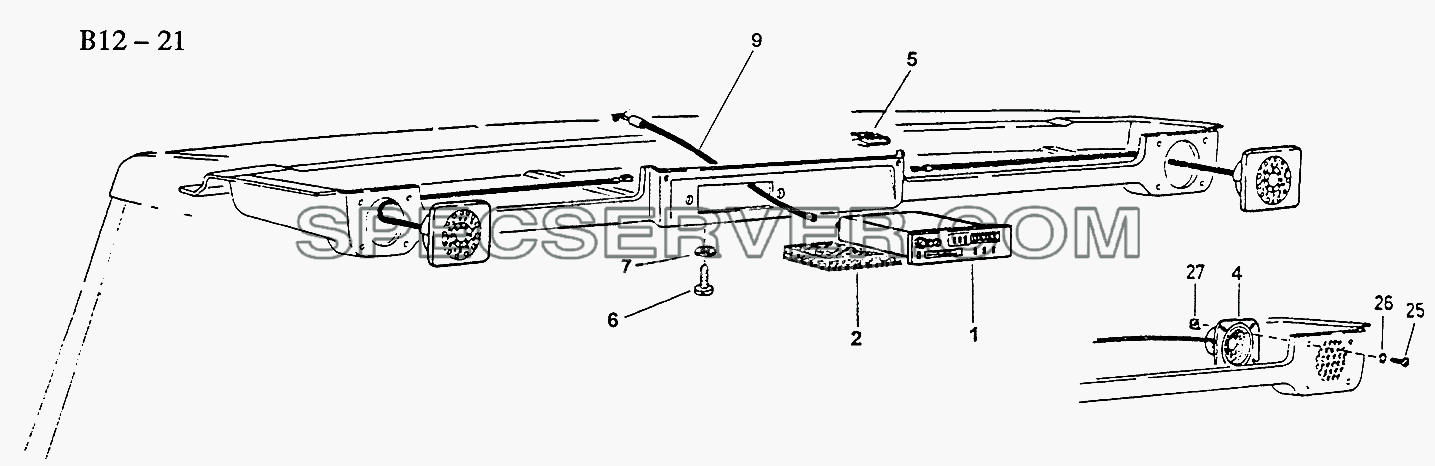 RADIO (B12-21) для Sinotruk 6x4 Tipper (371) (список запасных частей)