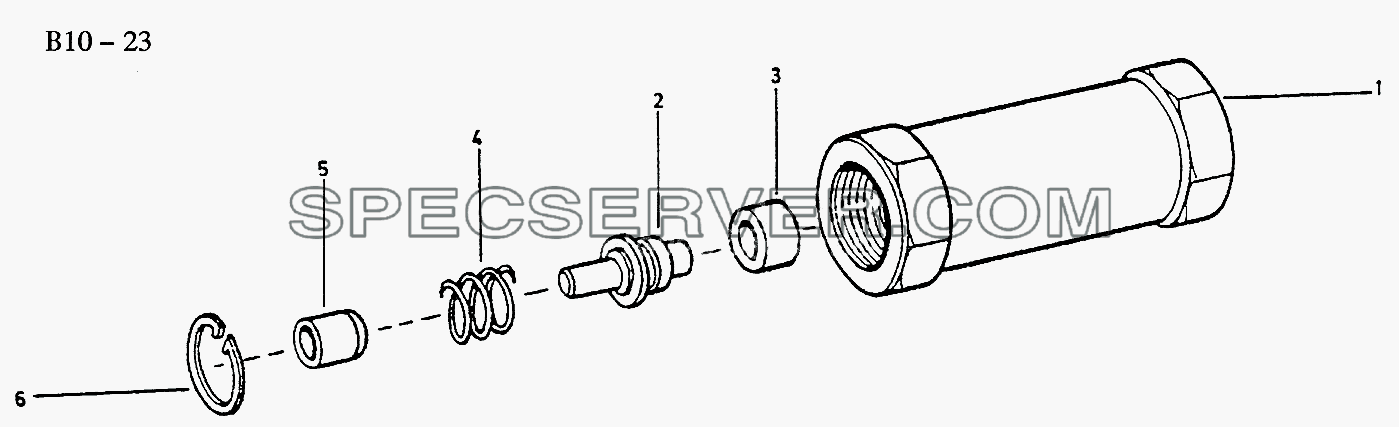 CHECK VALVE (B10-23) для Sinotruk 6x4 Tipper (371) (список запасных частей)